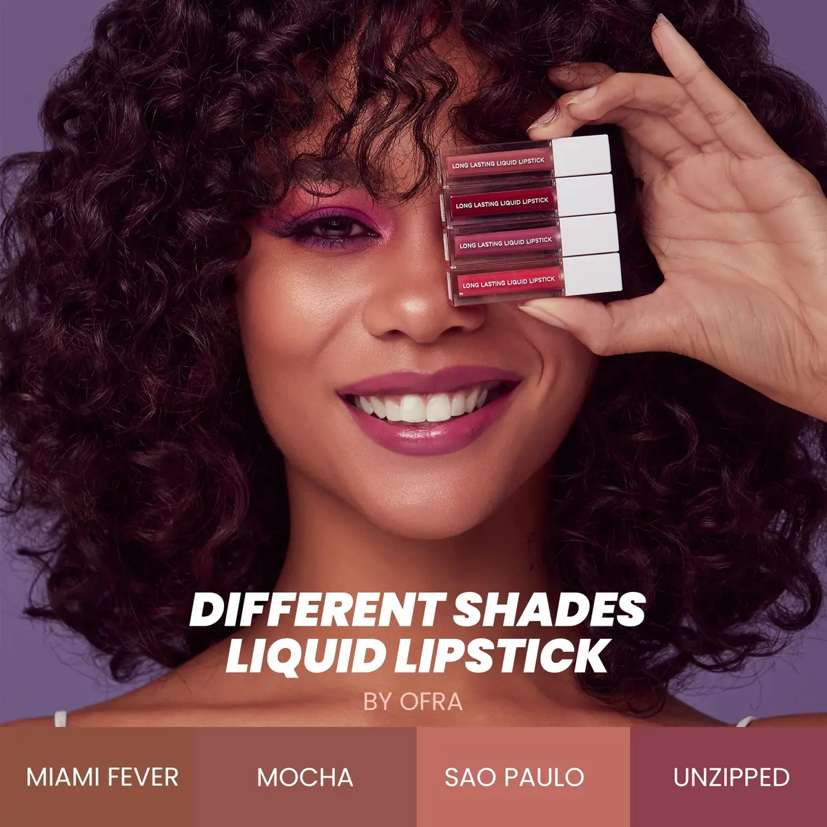 Ofra Matte Liquid Lipstick 0.21 Fl Oz | Deep Burgundy Longwear Transfer-Resistant Lip Color - view 7