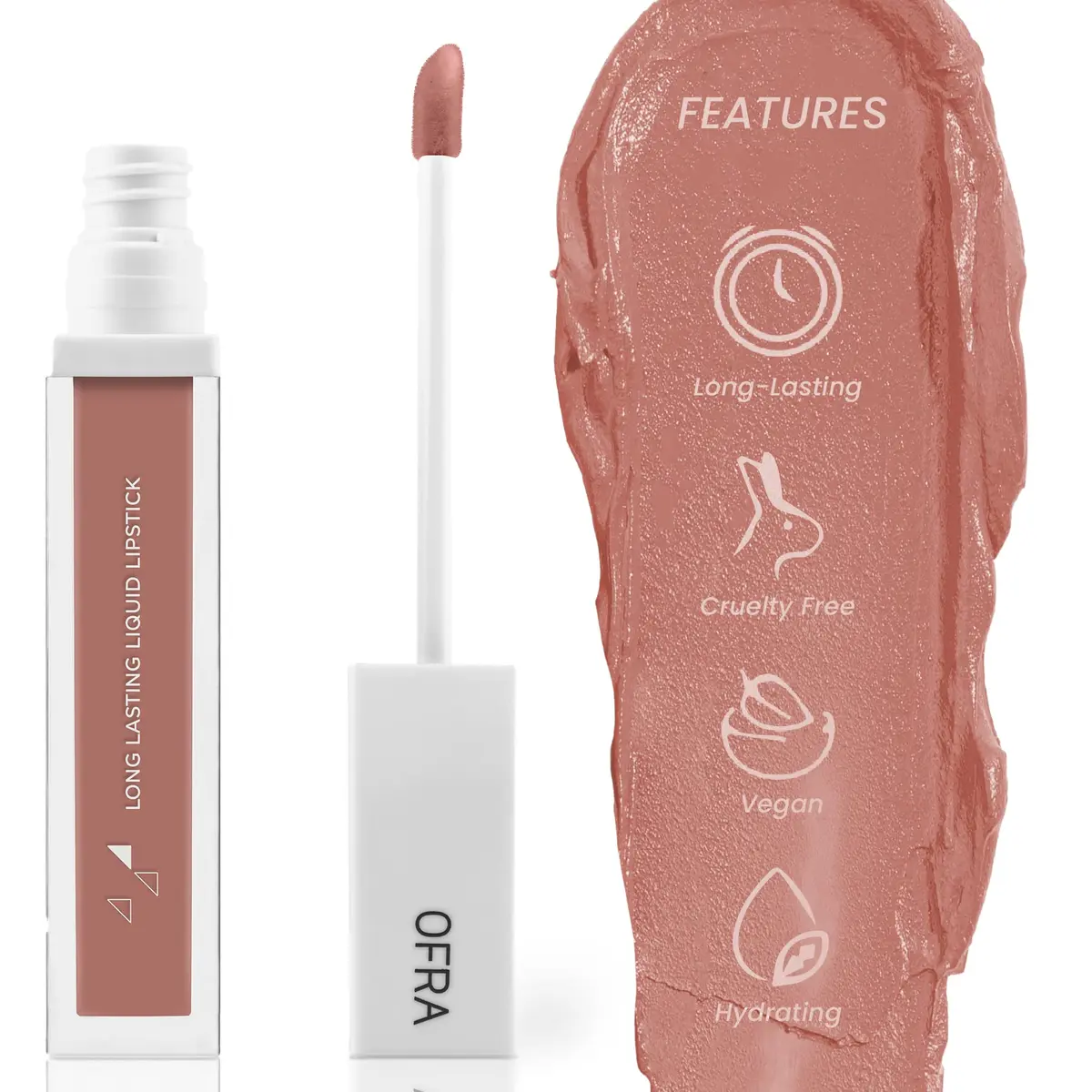 Ofra Matte Liquid Lipstick 0.21 Fl Oz | Deep Burgundy Longwear Transfer-Resistant Lip Color - view 2