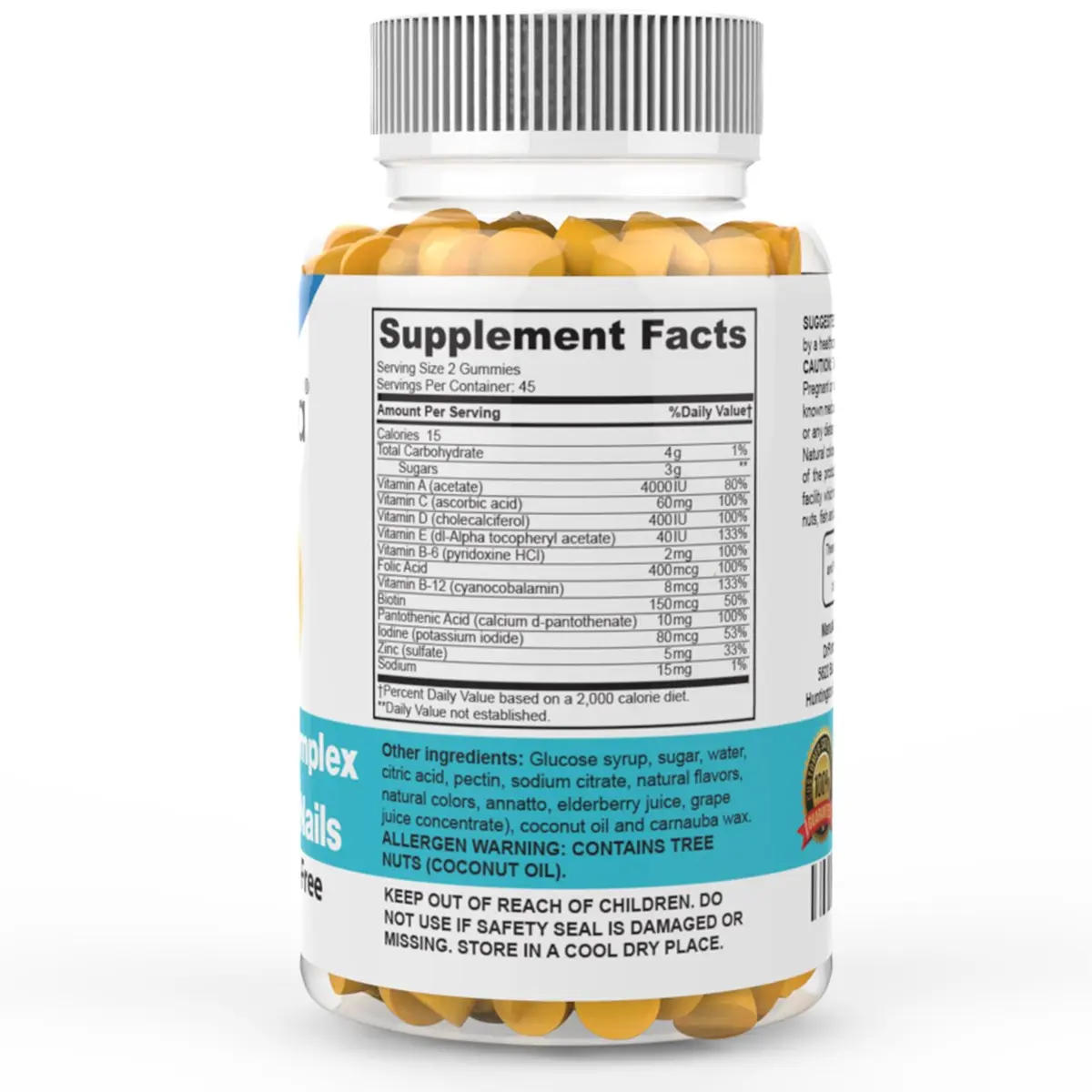 DrFormulas Hair Skin Nails Gummies with Biotin 90 Count | Supports Hair Growth & Strength for Men & Women - view 6