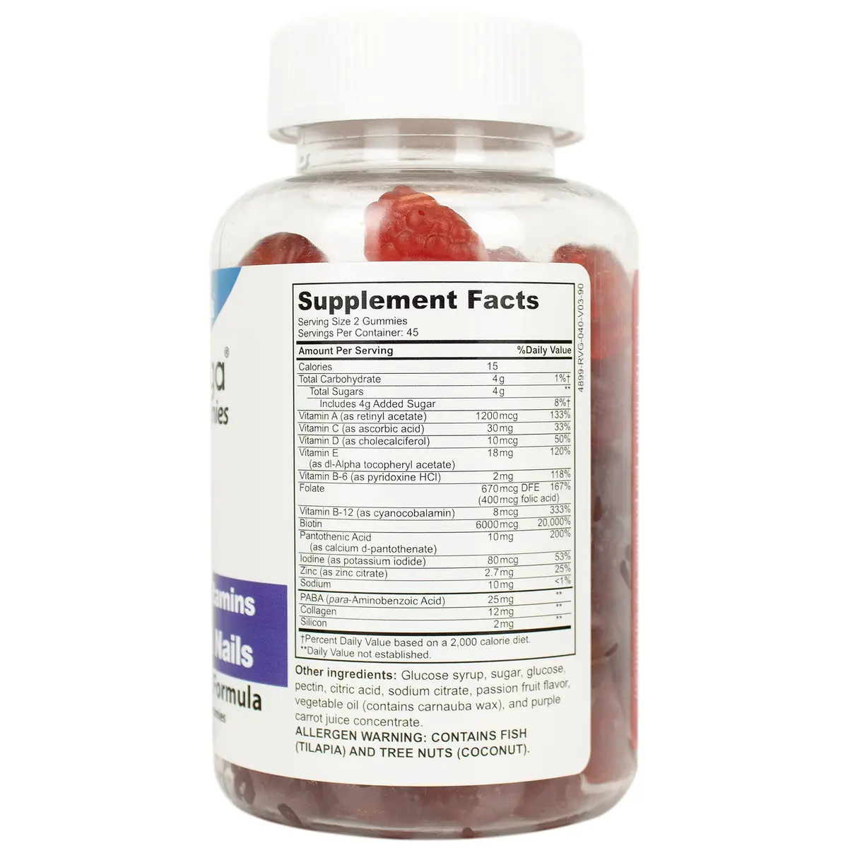 DrFormulas Hair Skin Nails Gummies with Biotin 90 Count | Supports Hair Growth & Strength for Men & Women - view 2