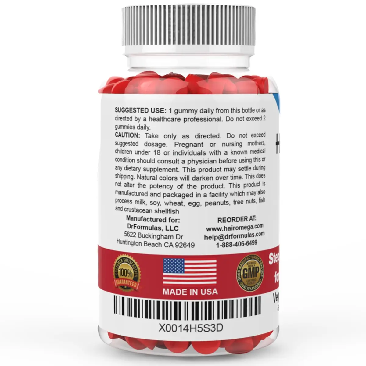 DrFormulas Hair Skin Nails Gummies with Biotin 90 Count | Supports Hair Growth & Strength for Men & Women - view 4