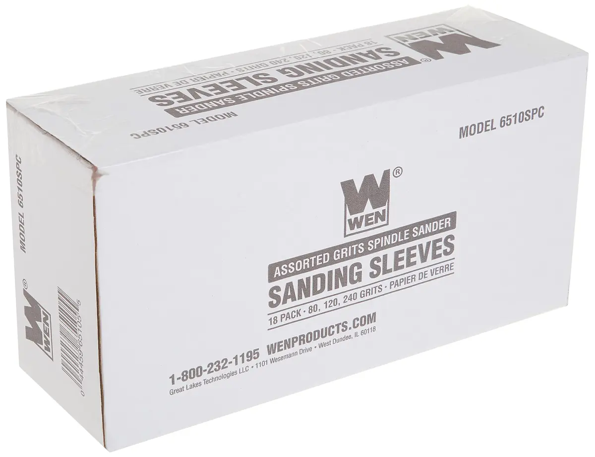 WEN 6510SPC Assorted Grits Spindle Sanding Sleeves (18 Pack) | 18-Piece Set for Oscillating Spindle Sanders - view 6