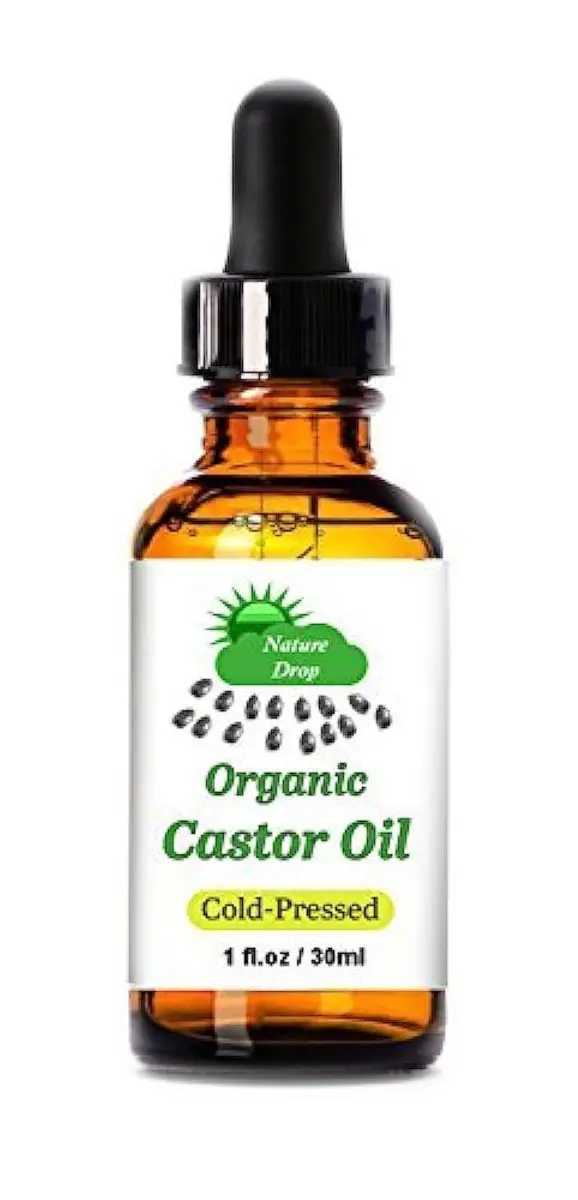 Nature Drop Organic Castor Oil 1 oz | Pure Cold Pressed for Hair & Skin - main product image