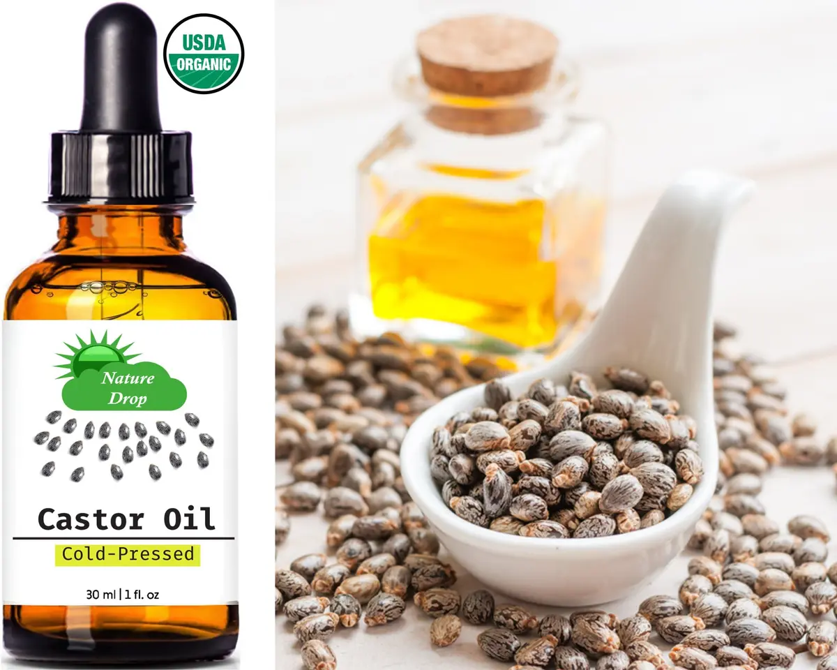 Nature Drop Organic Castor Oil 1 oz | Pure Cold Pressed for Hair & Skin - view 3