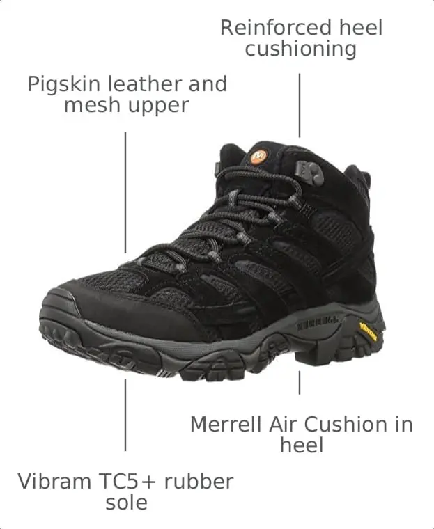 Merrell Moab 2 Vent Mid Hiking Boot 9.5 M US | Waterproof, Vibram Traction - view 3