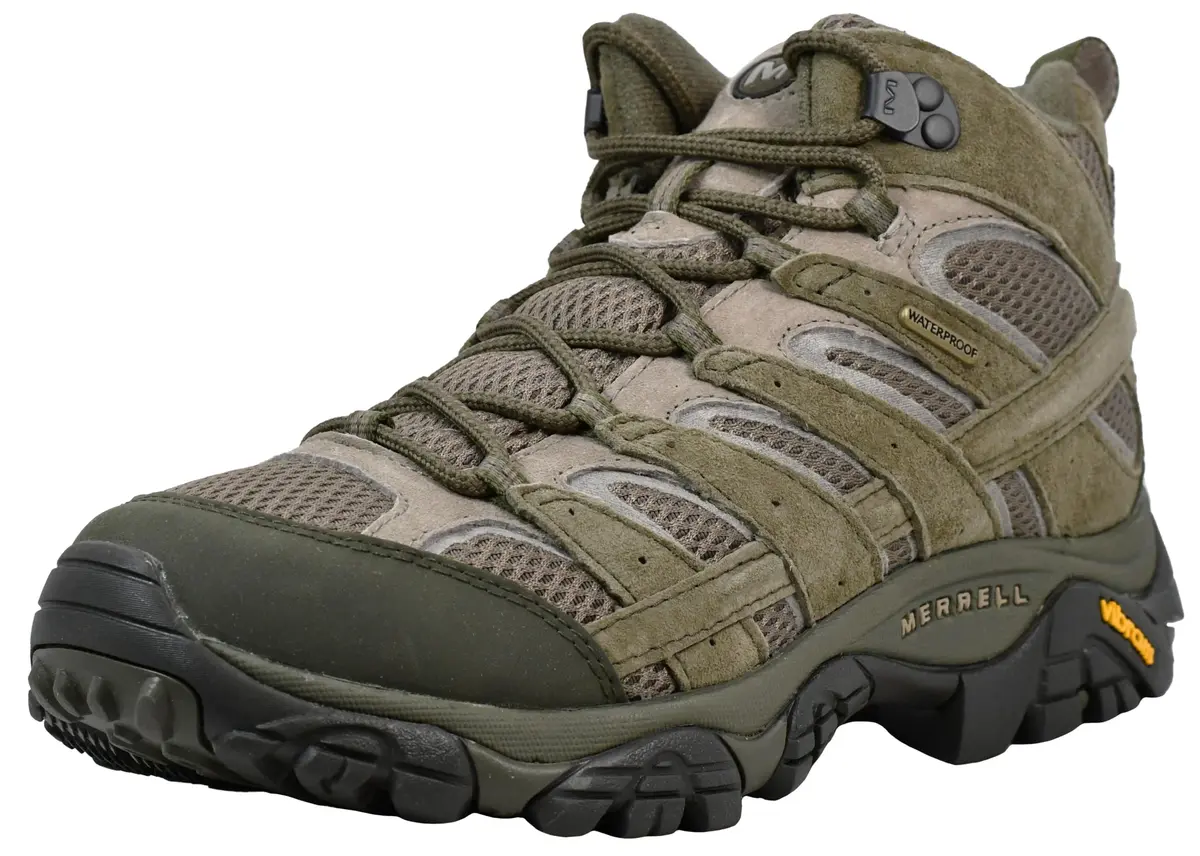 Merrell Moab 2 Mid Waterproof Hiking Boot, Beluga, 7.5 US | Durable Waterproof Hiking Footwear - main product image