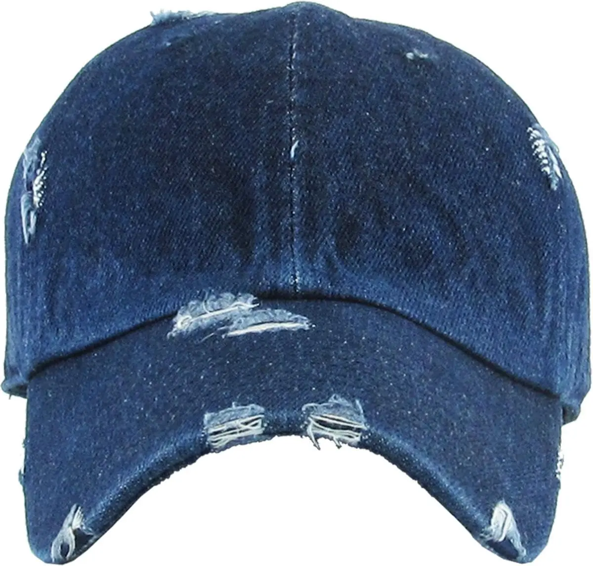 KBETHOS KBE-VINTAGE DDM Washed Cotton Baseball Cap, Dark Denim | Adjustable Low Profile Dad Hat - view 2