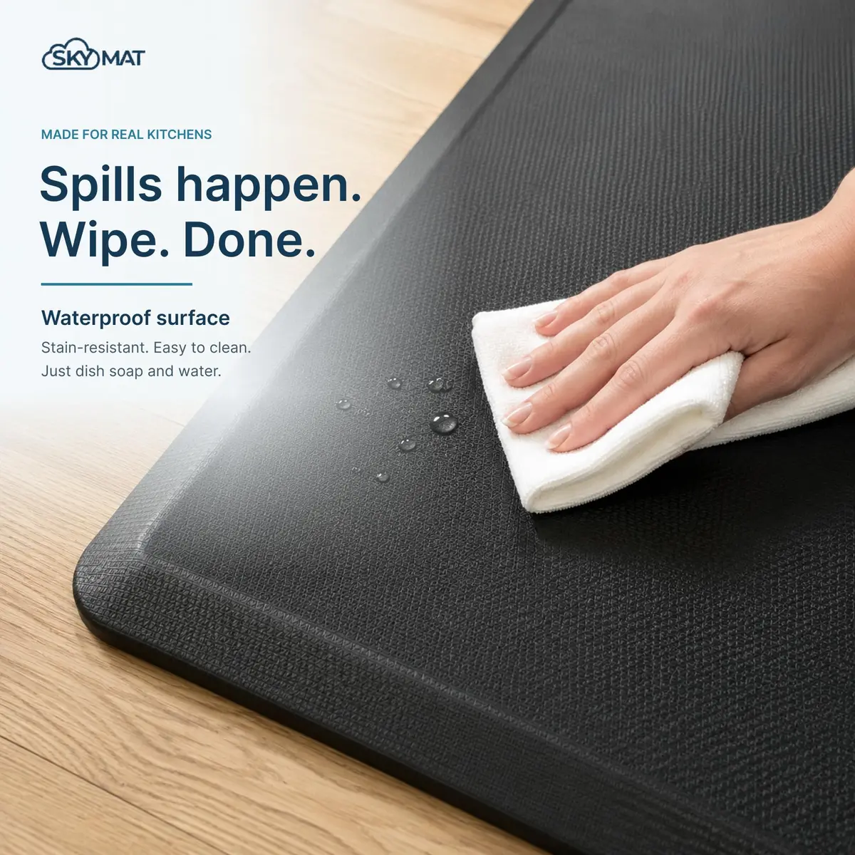 Sky Solutions Anti Fatigue Kitchen Mat 51cm x 82cm (20in x 32in) | Comfort Floor Mat for Standing - view 5