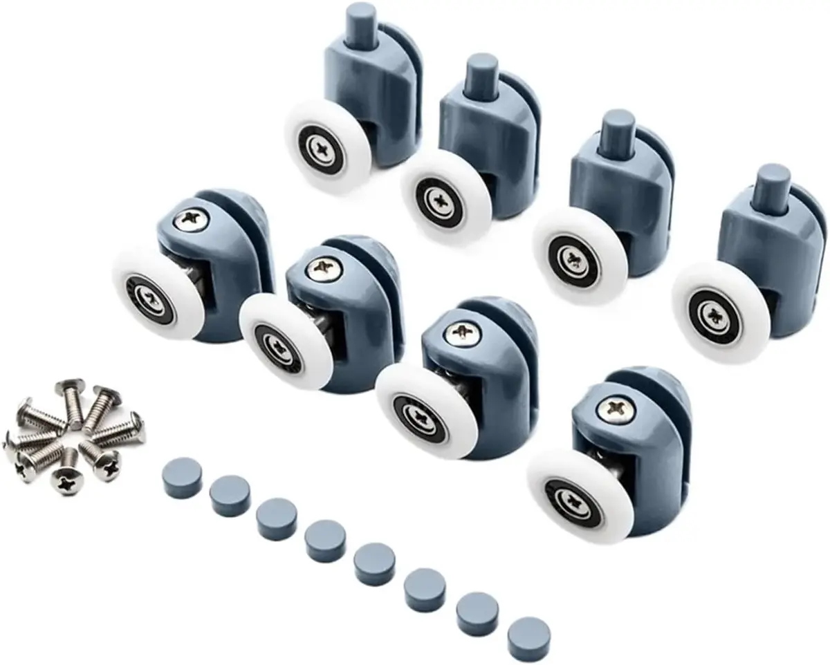 Smooth Shower Door Rollers Set of 8 | 23mm Diameter Home Bathroom Replacement Parts - view 10