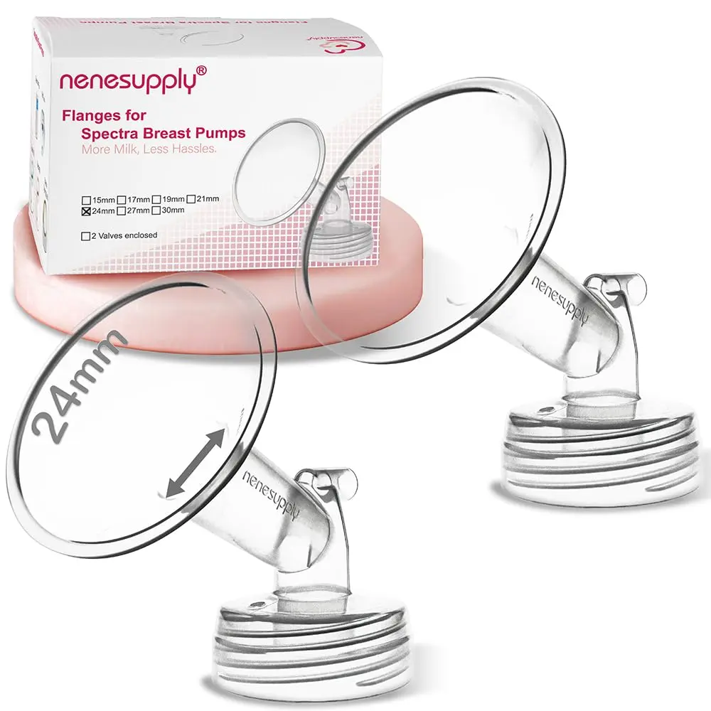 Nenesupply Breast Pump Flanges 24mm | Compatible with Spectra S2 S1 9 Plus Synergy Gold - main product image