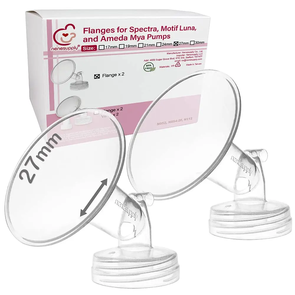 NENESUPPLY Breast Pump Flanges 27mm | Compatible with Spectra S2 S1 9 Plus Synergy Gold - main product image