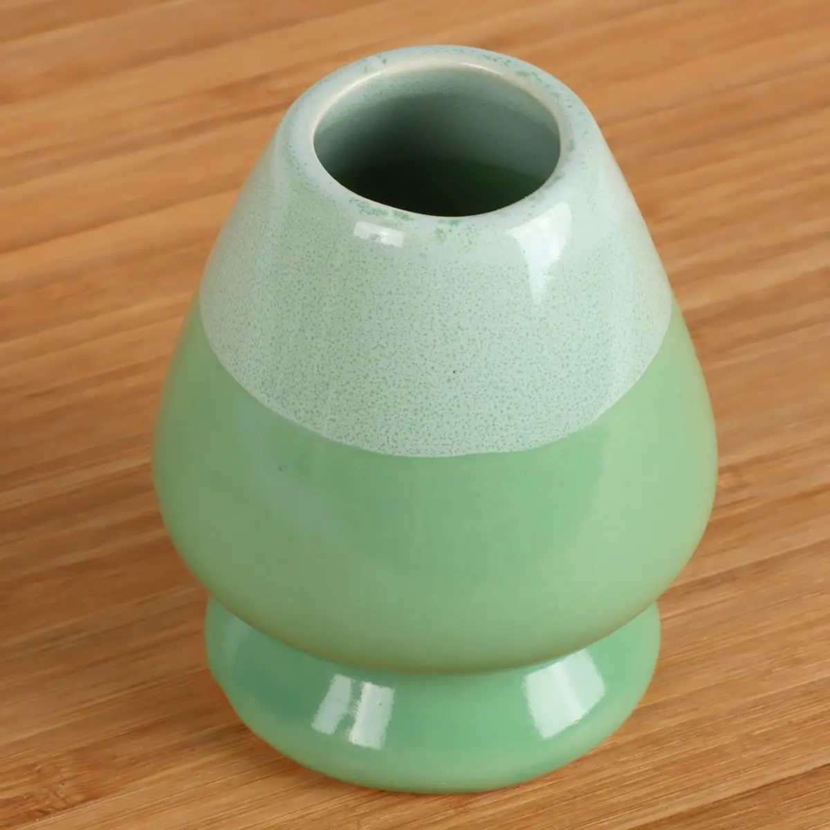 BambooMN Matcha Green Tea Whisk And Scoop 4 Piece Set - Mint Green Holder - 1 Set | Traditional Japanese Tea Utensils - view 2