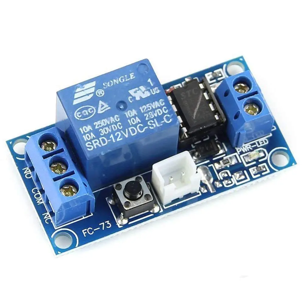 HiLetgo 12V Self-Locking Relay Module 2pcs | Push to Start & Stop | 250V 10A | Surface Mount - view 2