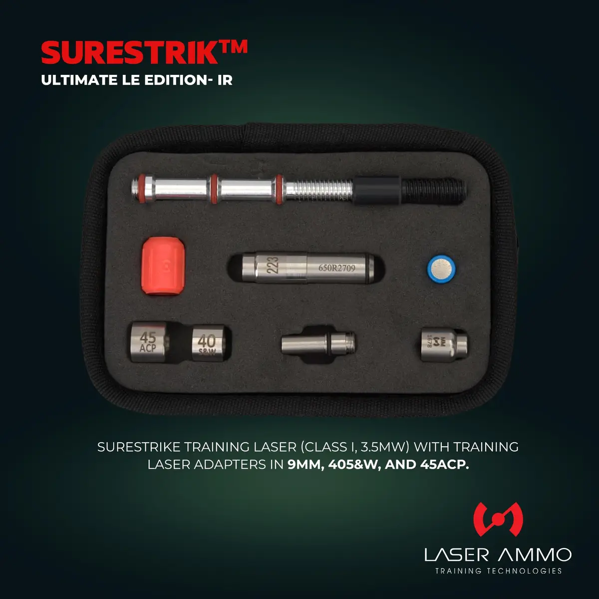 Laser Ammo SureStrike Training Laser Ultimate LE Edition | Works with 9mm/40S&W/45ACP | Class 1, 3.5mW | Invisible Laser - view 2