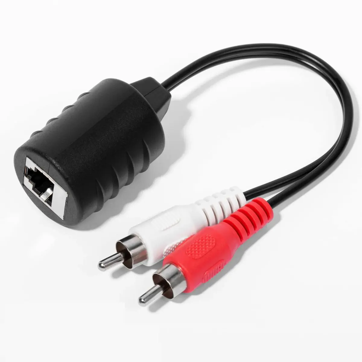 LINESO Bi-Directional 3.5mm to RCA Stereo Audio Balun Extender Over Cat5/6 Cable (Set of 2) | Extends Audio Up to 240ft - view 3