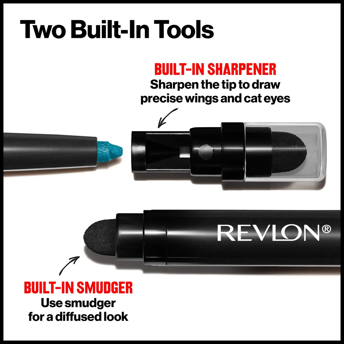 Revlon ColorStay Waterproof Eyeliner Pencil Teal 0.28g (0.01 oz) | Ophthalmologist Tested for Sensitive Eyes - view 5
