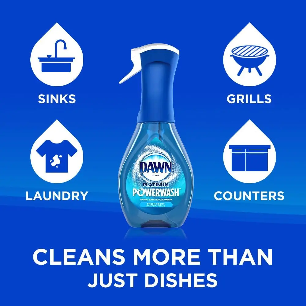 Dawn Platinum Powerwash Dish Spray Fresh Scent Refill 473ml (16 Fl Oz) | Grease Cleaning Power - view 5