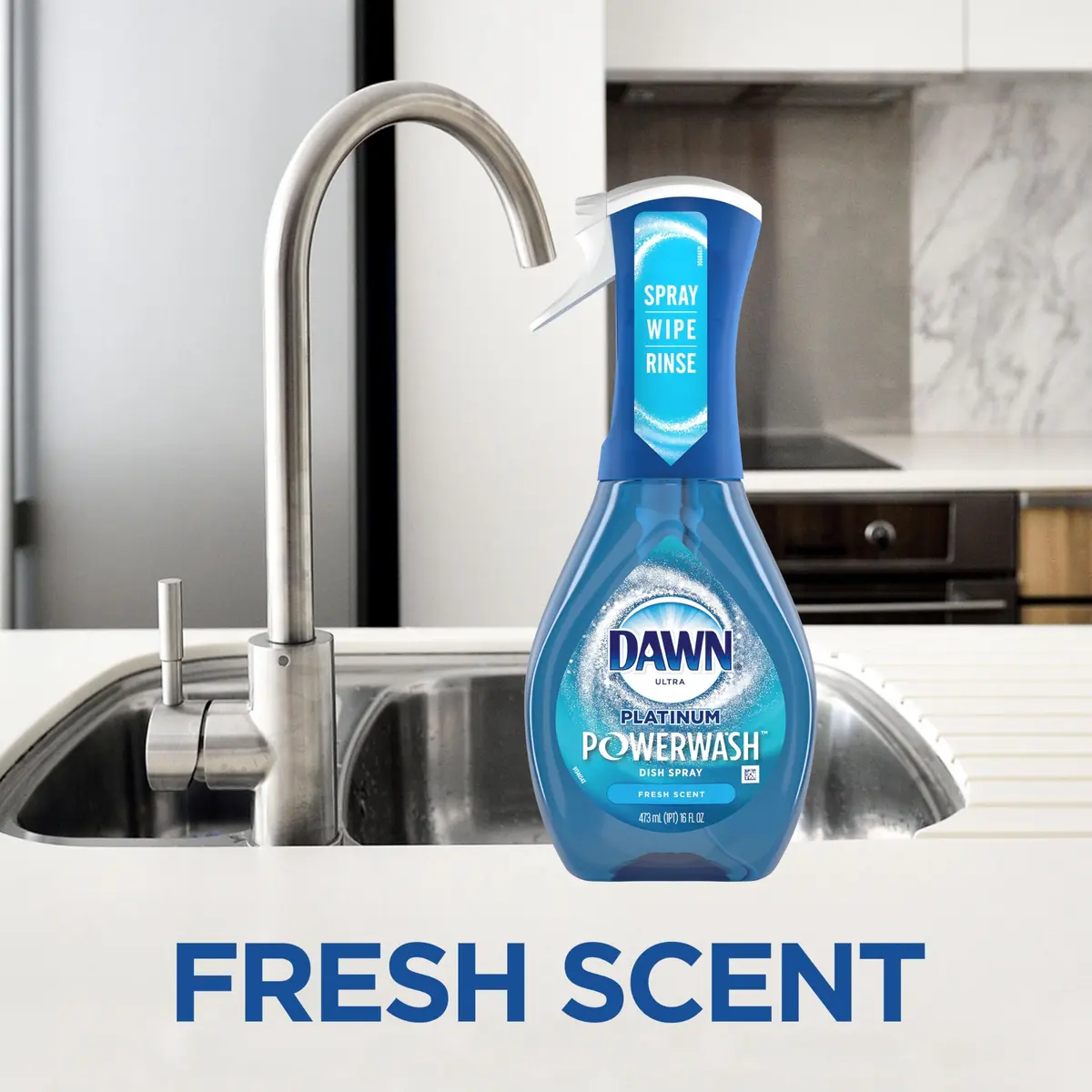 Dawn Platinum Powerwash Dish Spray Fresh Scent Refill 473ml (16 Fl Oz) | Grease Cleaning Power - view 2