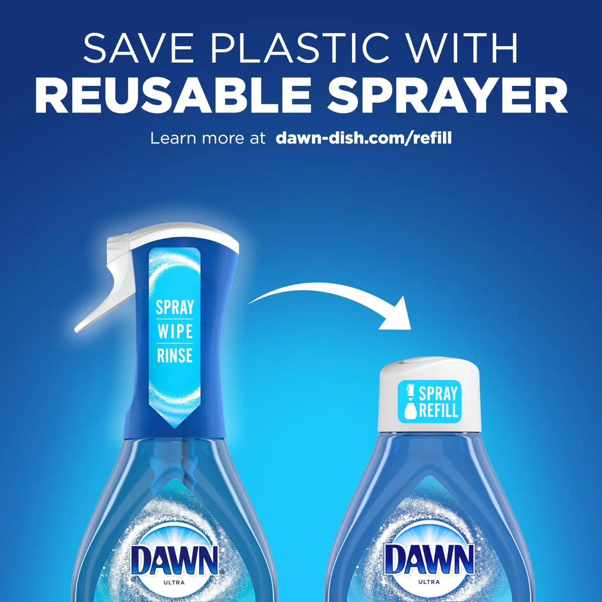 Dawn Platinum Powerwash Dish Spray Fresh Scent Refill 473ml (16 Fl Oz) | Grease Cleaning Power - view 3