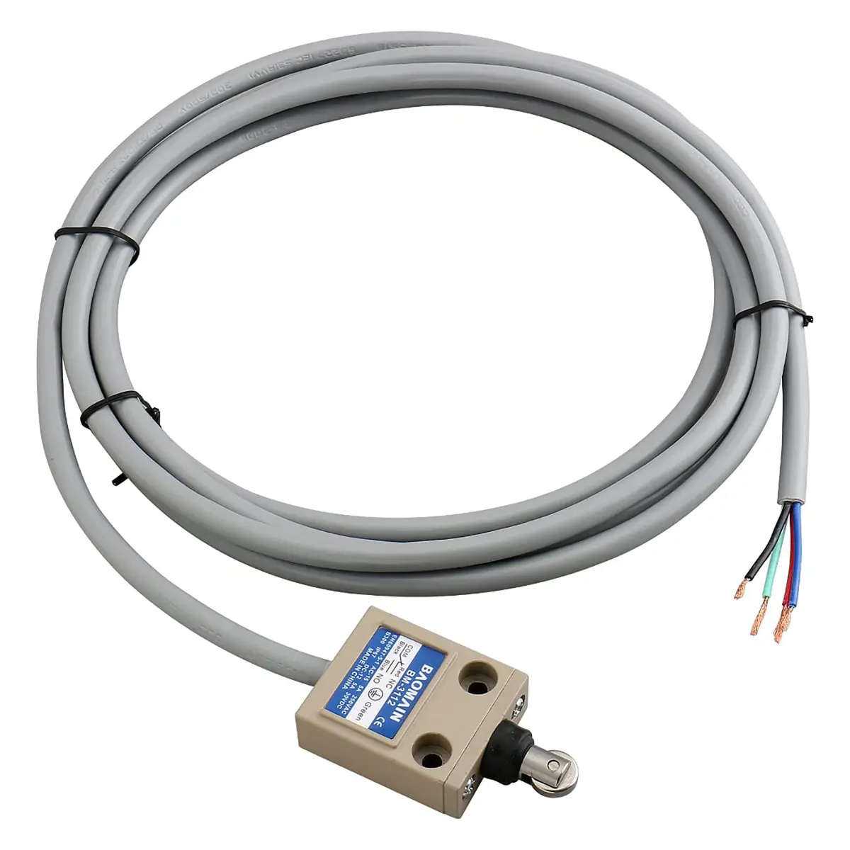 Baomain Limit Switch BM-3112 Sealed Parallel Roller, SPDT, 5A, IP67 | Heavy-Duty Industrial Control - main product image