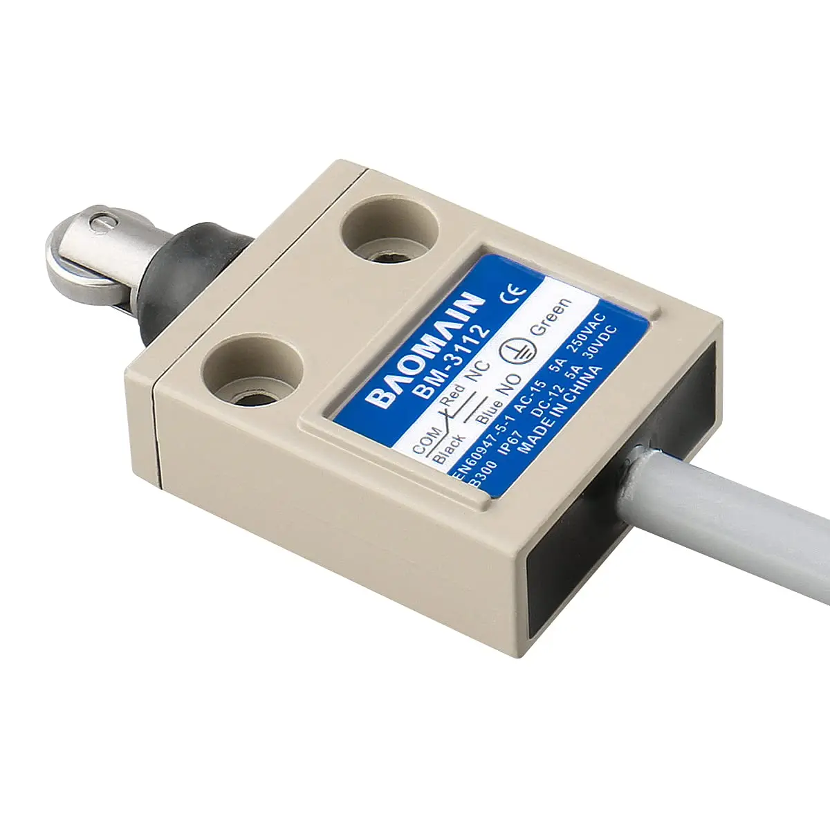 Baomain Limit Switch BM-3112 Sealed Parallel Roller, SPDT, 5A, IP67 | Heavy-Duty Industrial Control - view 6