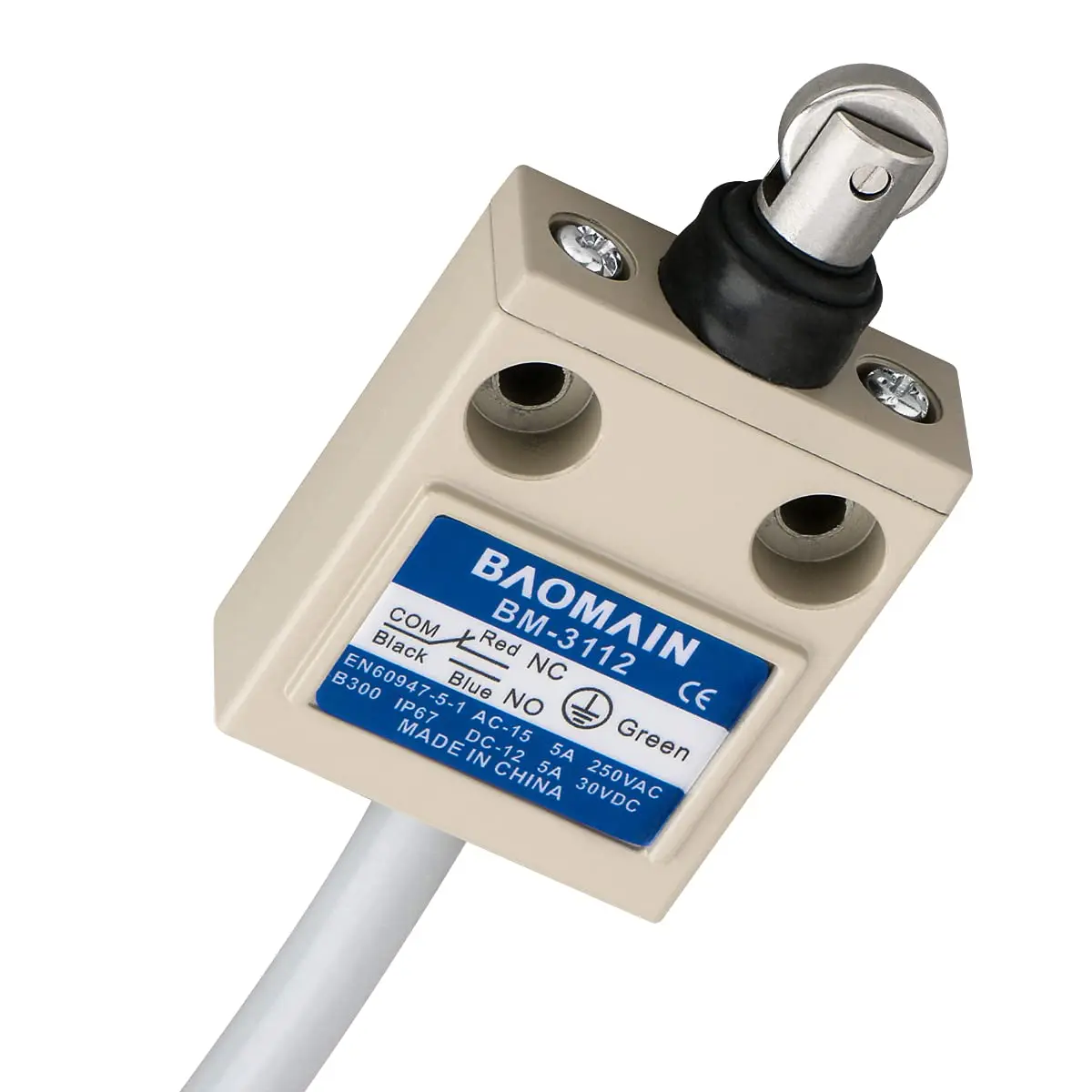 Baomain Limit Switch BM-3112 Sealed Parallel Roller, SPDT, 5A, IP67 | Heavy-Duty Industrial Control - view 7