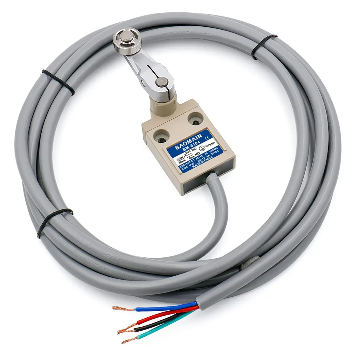 Baomain Limit Switch Rotary Roller Lever SPDT 5A IP67 | Heavy-Duty Industrial Automation - main product image