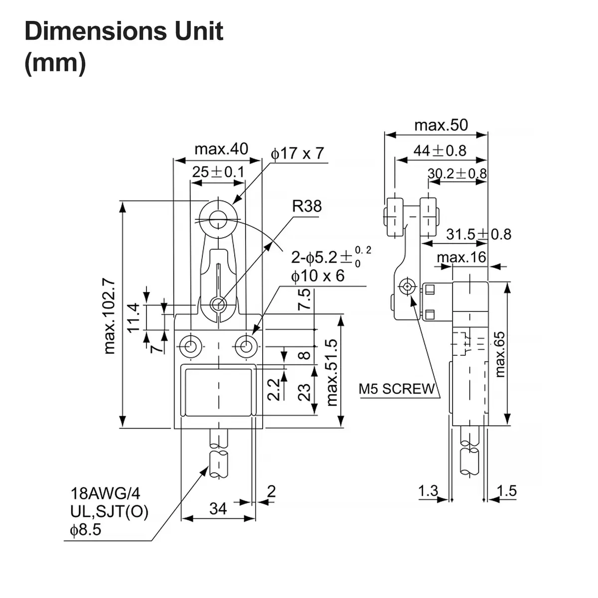 Baomain Limit Switch Rotary Roller Lever SPDT 5A IP67 | Heavy-Duty Industrial Automation - view 2