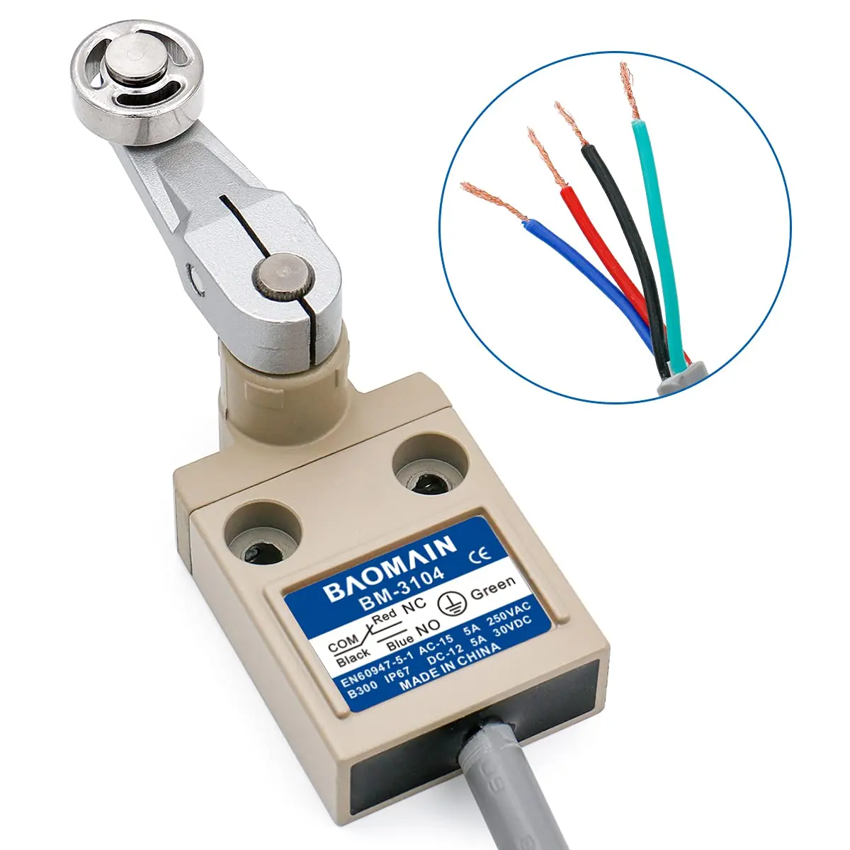 Baomain Limit Switch Rotary Roller Lever SPDT 5A IP67 | Heavy-Duty Industrial Automation - view 4