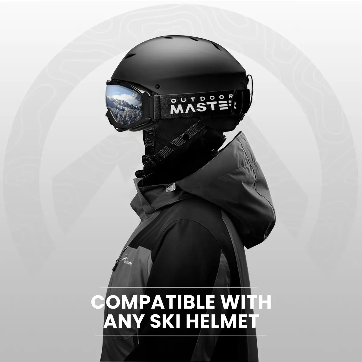 OutdoorMaster OTG Ski Goggles with Anti-Fog UV400 Protection for Men, Women & Youth | Helmet Compatible - view 4