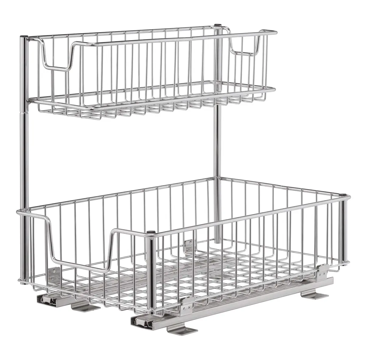 TRINITY Sliding Undersink and Cabinet Organizer with 2 Baskets | Max 50 lbs Capacity, 11.5" W x 17.75" D x 16" H - main product image