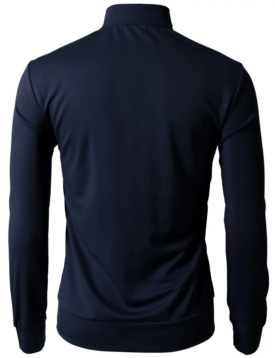 H2H Mens Active Slim Fit Track Lightweight Jacket Zip-up Long Sleeve NAVY US L/Asia XL - view 4