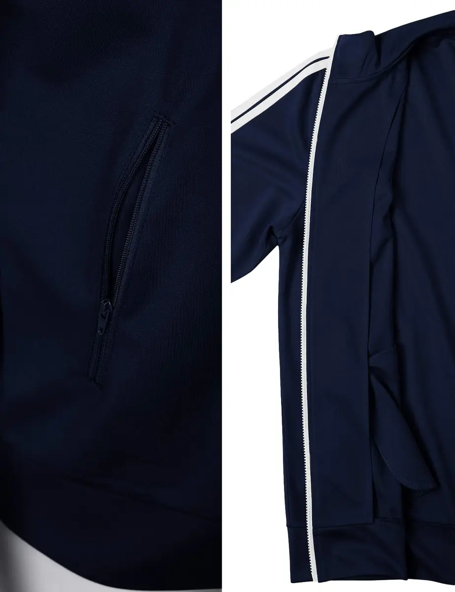 H2H Mens Active Slim Fit Track Lightweight Jacket Zip-up Long Sleeve NAVY US L/Asia XL - view 6