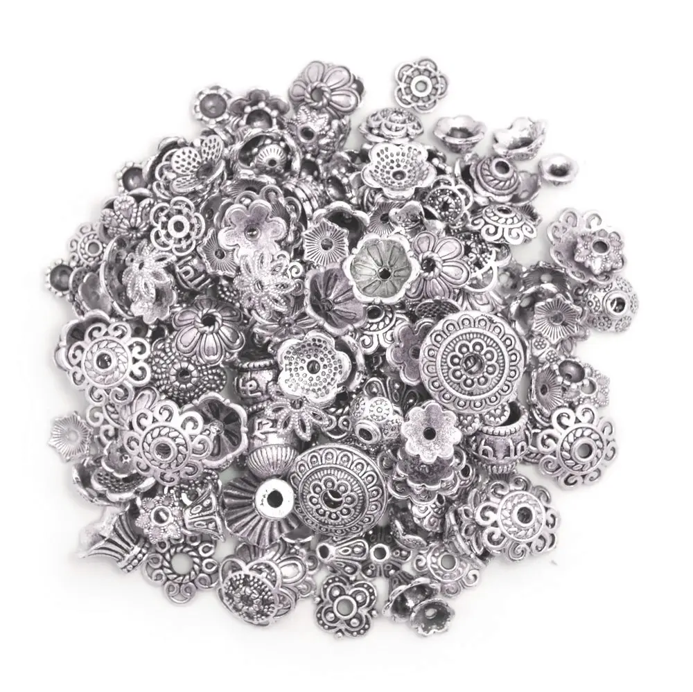 BronaGrand Bali Style Jewelry Bead Caps 6-15mm | Exotic Silver Mix for Jewelry Making - view 2