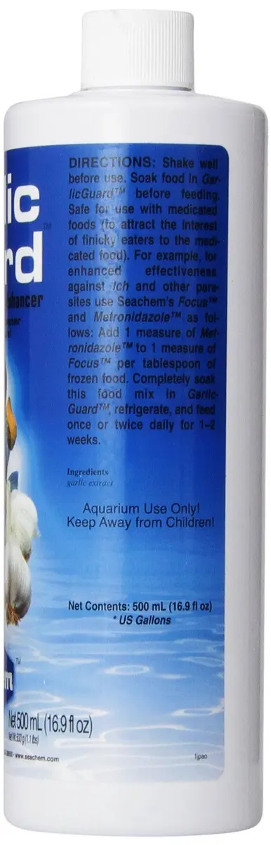 Seachem Garlic Guard Additive Flavor Enhancer for Fish, 17 Fl Oz (3 Pack) | Concentrated Garlic Supplement for Finicky Eaters - view 2