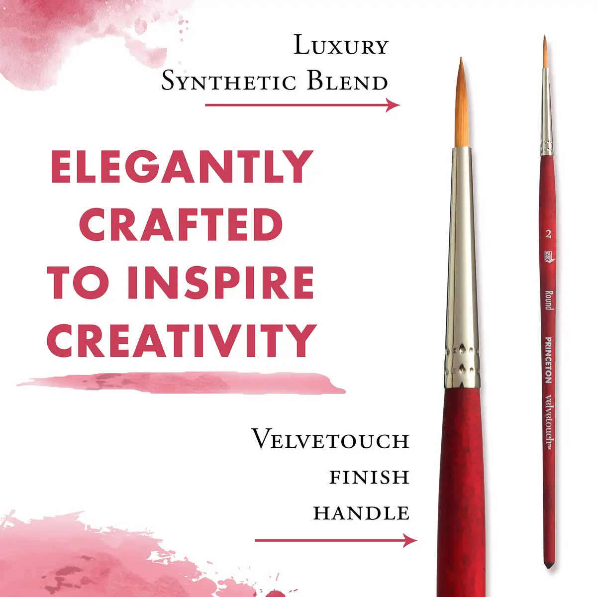 Princeton Velvetouch Series 3950 Paint Brush 2 inch | Synthetic Multi-Media Brush with Velvetouch Handle - view 4