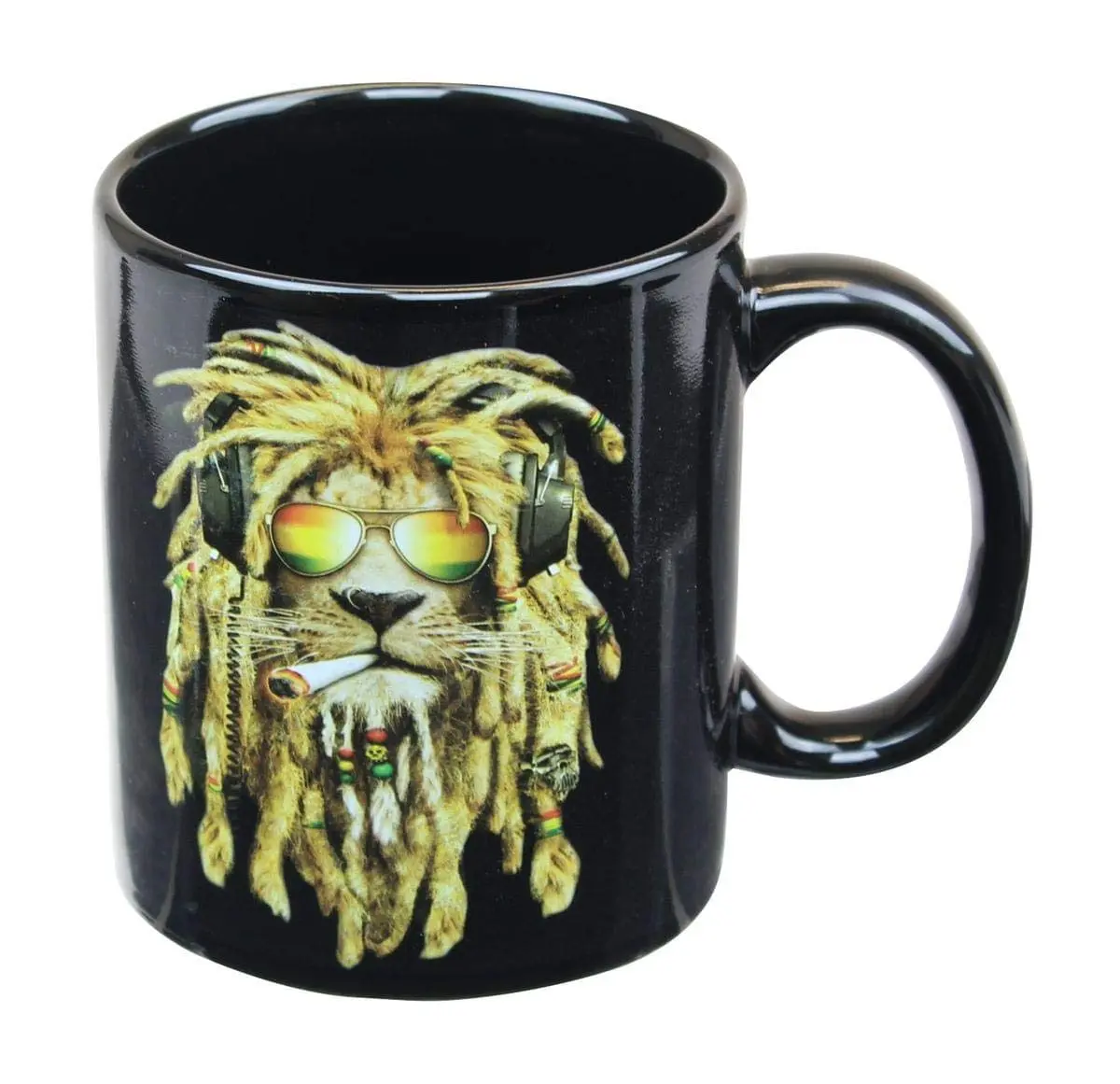 JUST FUNKY Reggae Lion 11oz Coffee Mug | Durable Ceramic Animal-Themed Drinkware - main product image