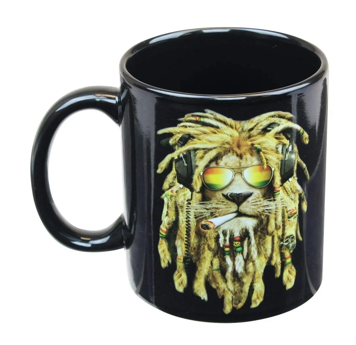 JUST FUNKY Reggae Lion 11oz Coffee Mug | Durable Ceramic Animal-Themed Drinkware - view 2
