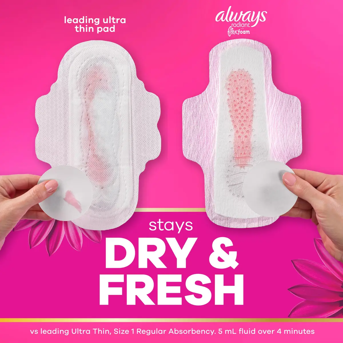 Always Feminine Pads Size 2 | Heavy Absorbency, Lightly Scented, 78 Count - view 5