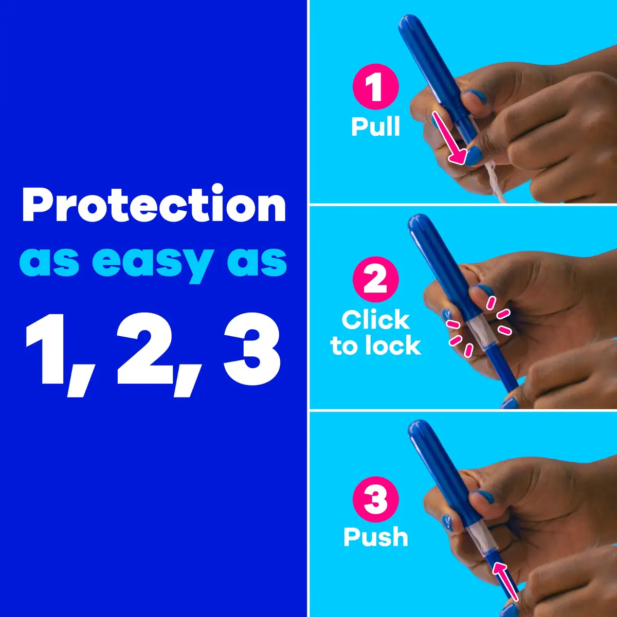 Tampax Compact Pearl Tampons Multipack Regular/Super 30 Count | LeakGuard Braid & Extendable Applicator - view 5