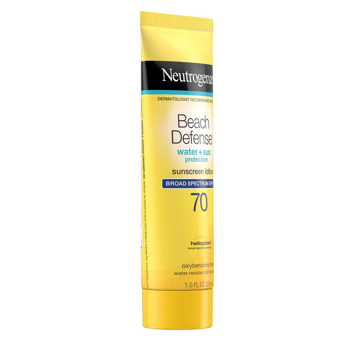 Neutrogena Beach Defense Sunscreen Lotion SPF 70, 1 oz (29.57ml), Pack of 48 | Broad Spectrum UVA/UVB Protection - view 2