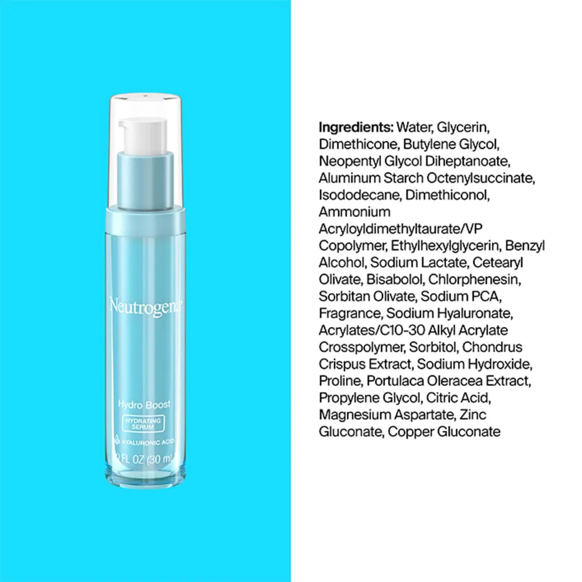 Neutrogena Hydro Boost Hydrating Serum with Hyaluronic Acid, 1 fl. oz | Instant hydration boost for dry, oily & combination skin - view 8