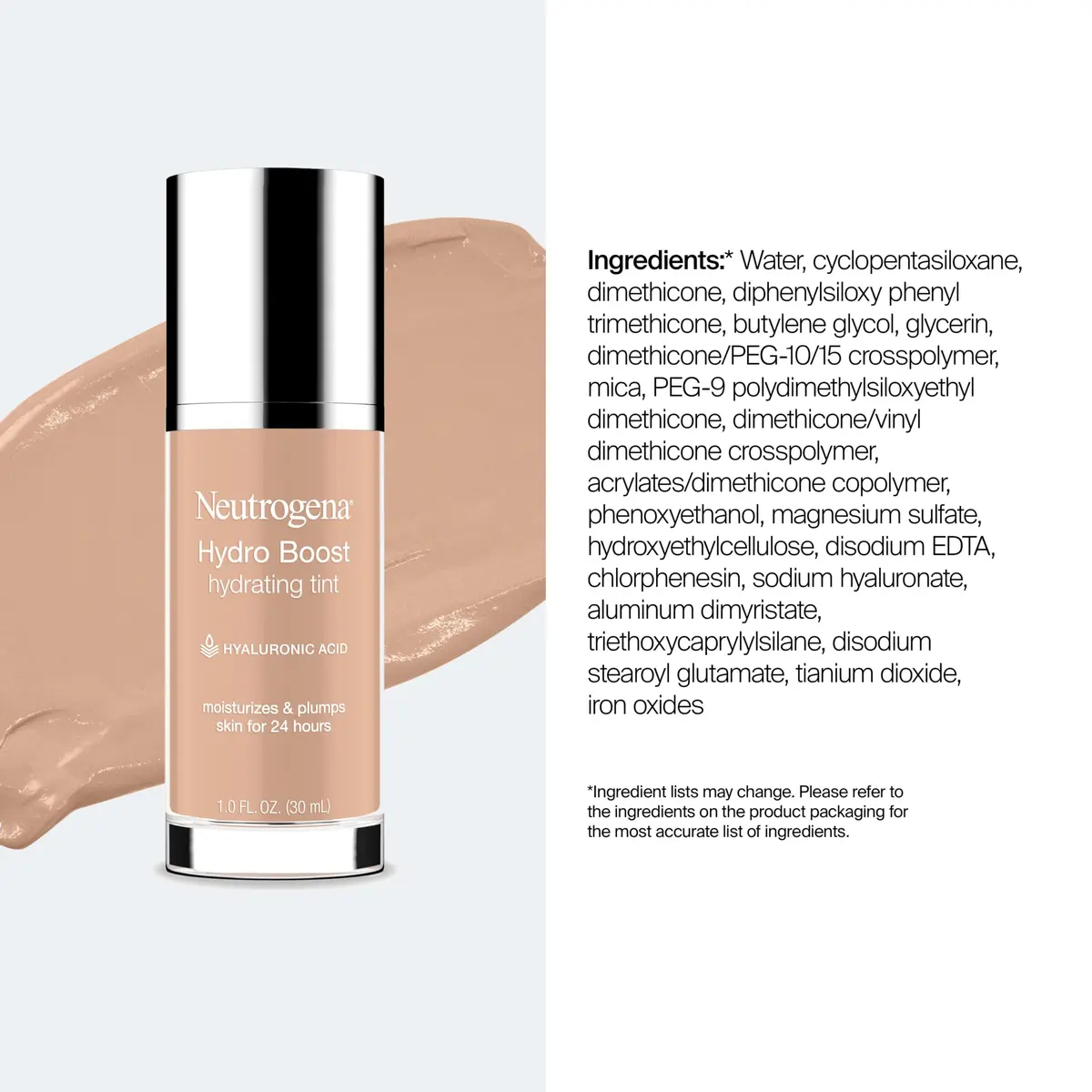 Neutrogena Hydro Boost Hydrating Tint Foundation Buff 30 | Hydrates & Evens Skin (70-120 chars) - view 8
