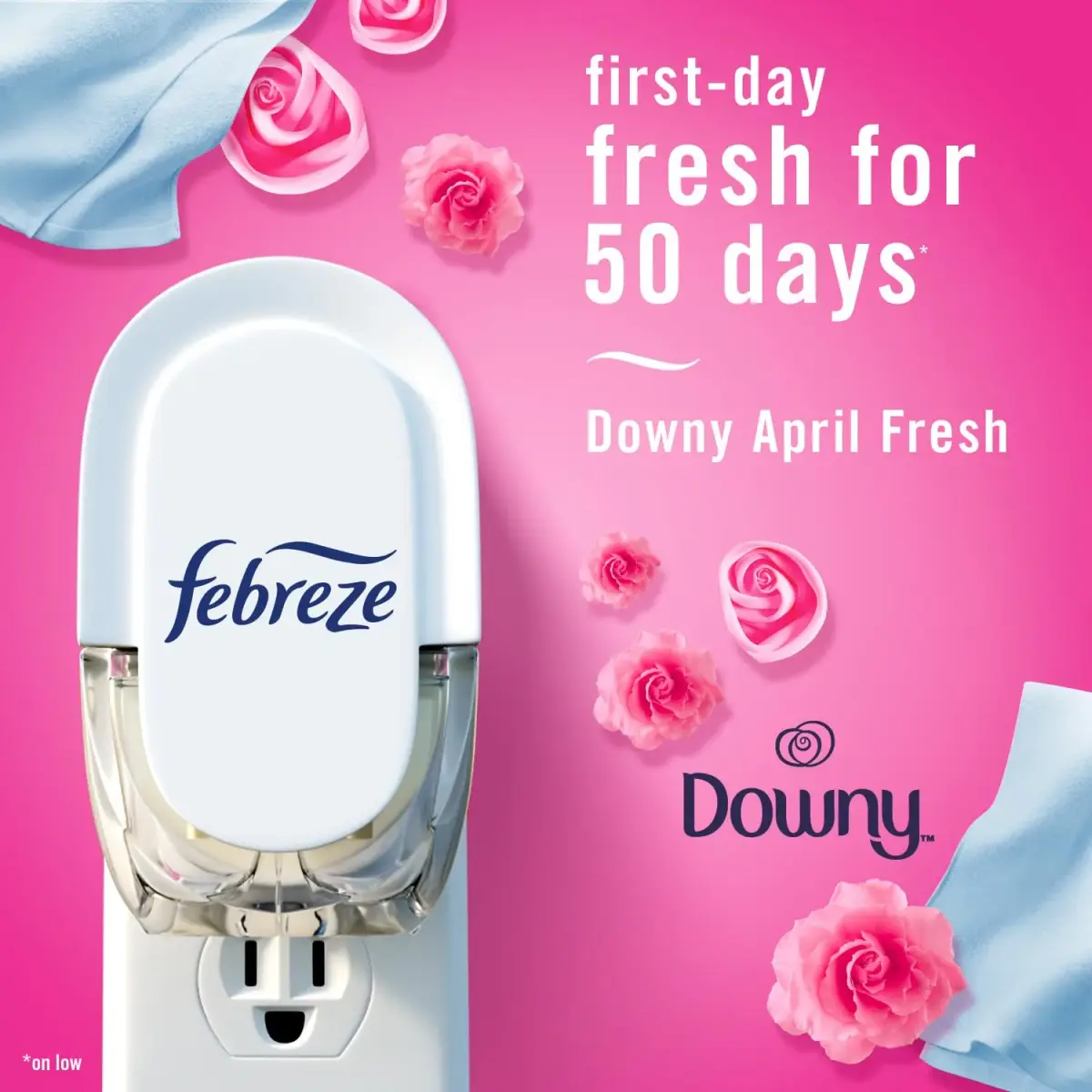 Febreze Fade Defy Plug-In Air Freshener Refills, Downy April Fresh Scent, 2.61 Fl Oz (77ml) | Lasts 50 Days on Low - view 4