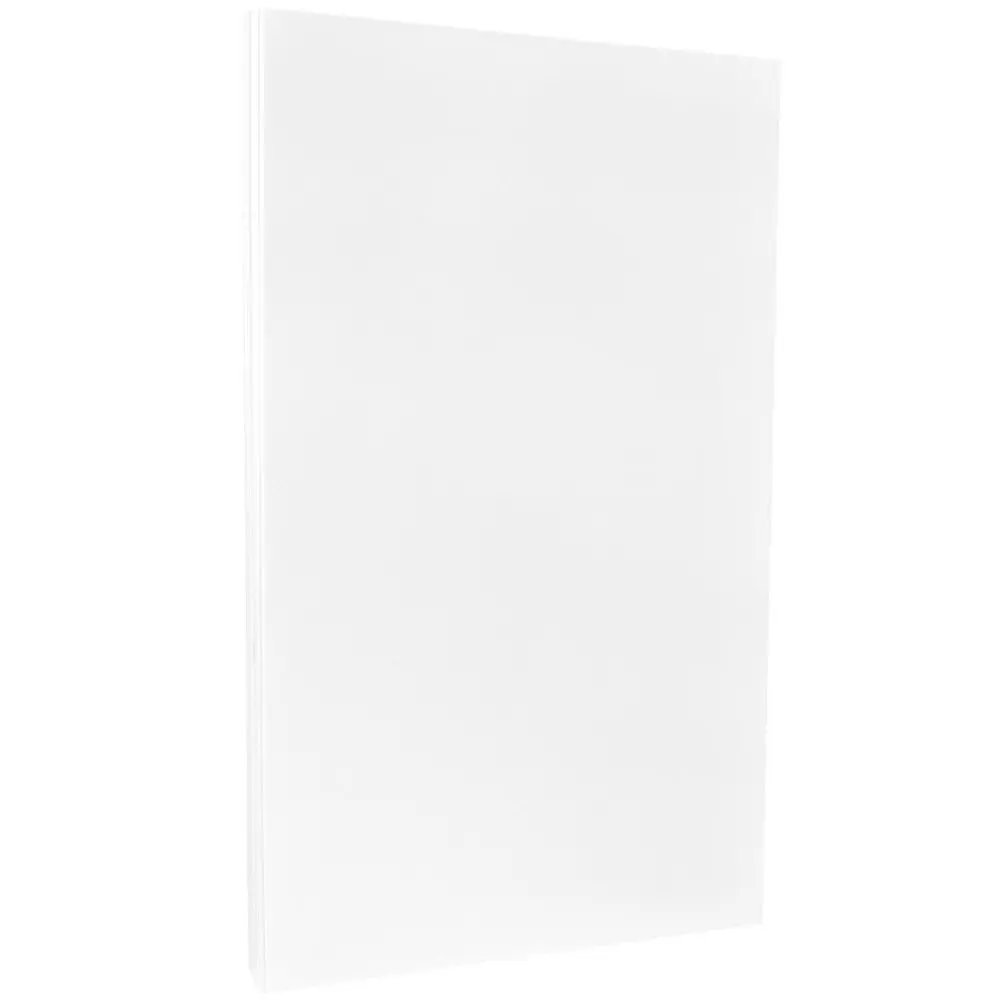 JAM Paper Legal 80lb Cardstock Glossy 2 Sided 8.5 x 14 Coverstock | White, Acid-Free, 50 Sheets - main product image