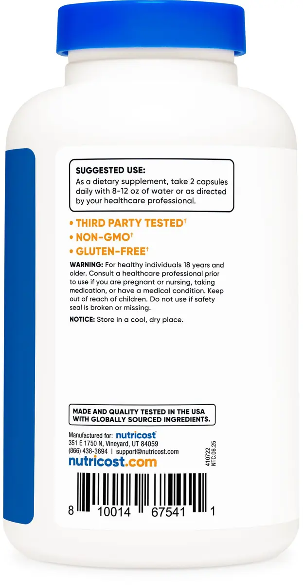 Nutricost L-Citrulline 1500mg | Gluten Free, GMO-Free Capsules for Athletes & Gym-Goers - view 4