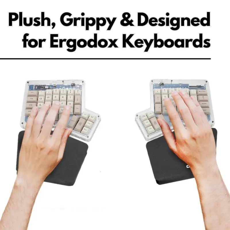 GRIFITI Fat Wrist Pad Ergodox 2 Piece Set 6.5" x 4.2" x 0.75" | Ergonomic Support for Gaming & Office Use - view 6