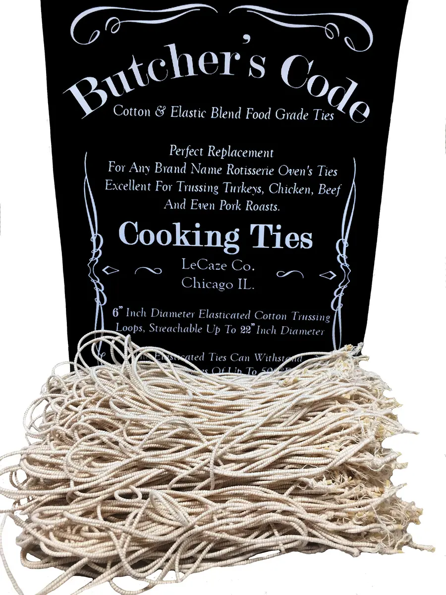 Butcher's Code Rotisserie Cooking Ties – 50 Heat-Safe Cotton Elastic Loops | Secure Poultry & Meat - view 7
