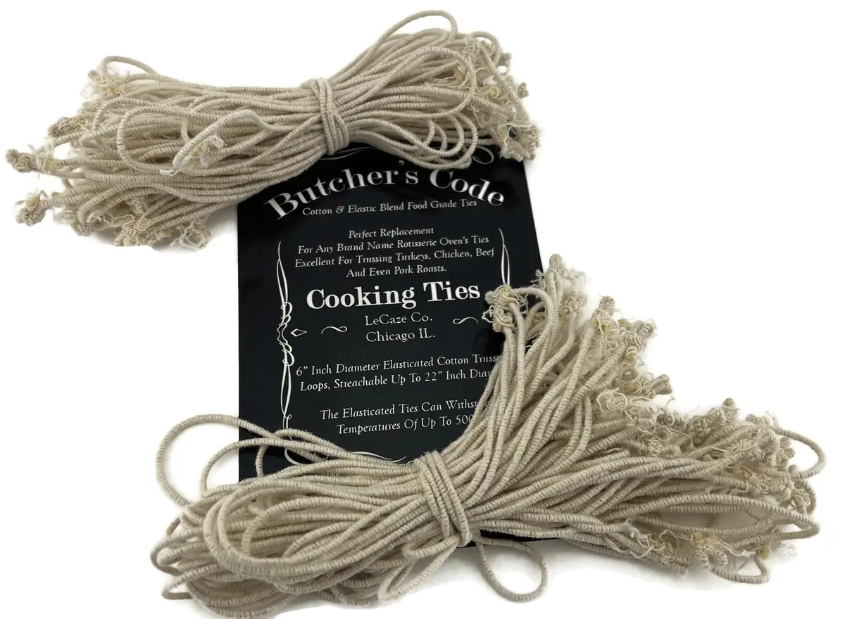 Butcher's Code Rotisserie Cooking Ties – 50 Heat-Safe Cotton Elastic Loops | Secure Poultry & Meat - view 8