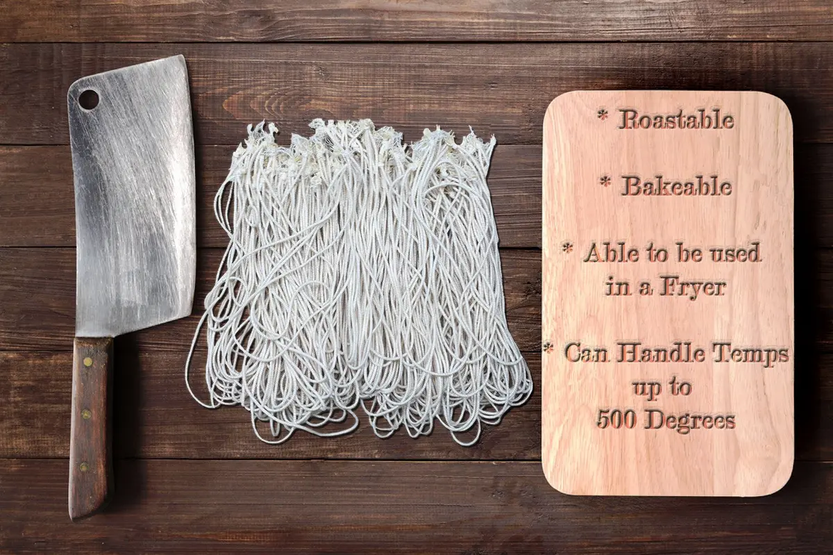 Butcher's Code Rotisserie Cooking Ties – 50 Heat-Safe Cotton Elastic Loops | Secure Poultry & Meat - view 2